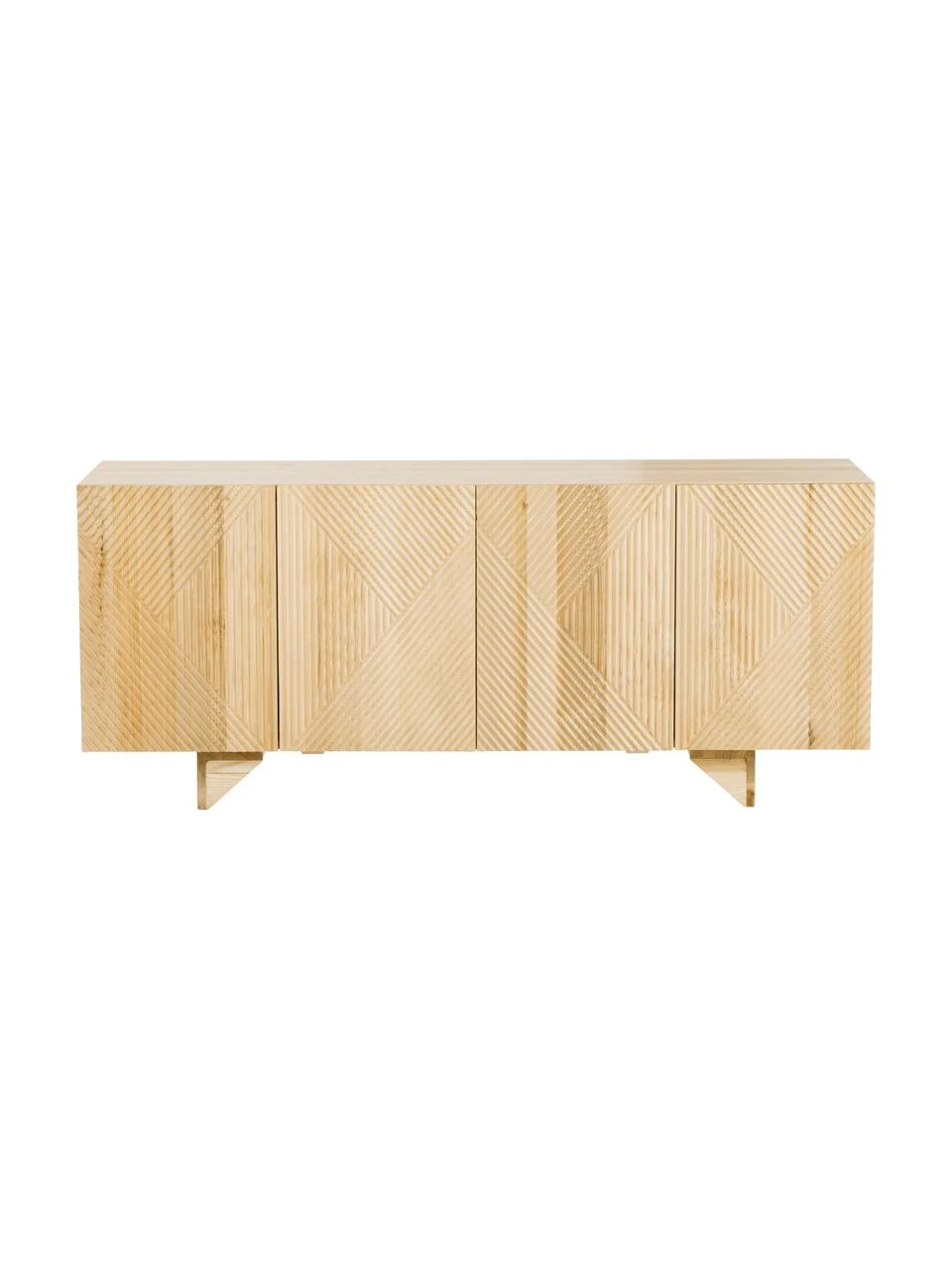 Westwing Collection Sideboard Louis aus Massivholz mit Türen, B 177 x H 75 cm – Bild 6