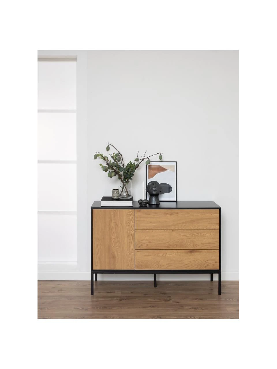 Sideboard Seaford aus Holz und Metall, B 120 x H 82 cm – Bild 2