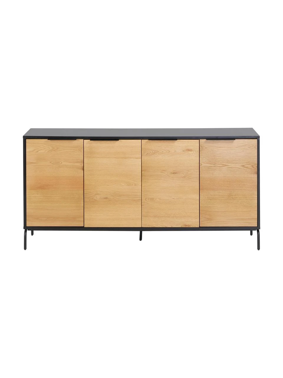 Sideboard Stellar mit Türen aus Eichenholzfurnier, B 165 x H 80 cm – Bild 4