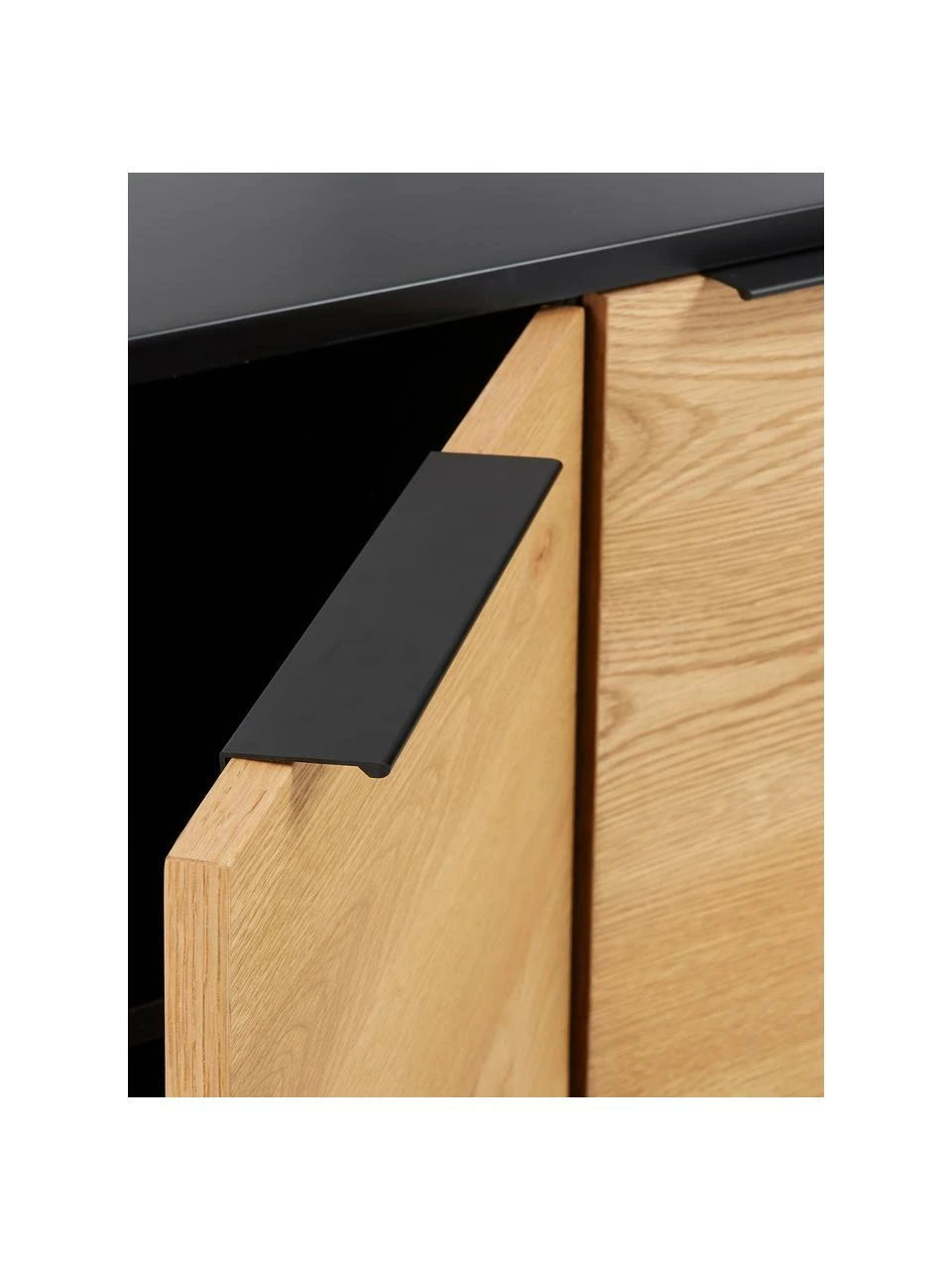 Sideboard Stellar mit Türen aus Eichenholzfurnier, B 165 x H 80 cm – Bild 5