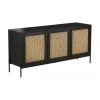 Westwing Collection Sideboard Vienna mit Wiener Geflecht in Schwarz, B 165 x H 78 cm