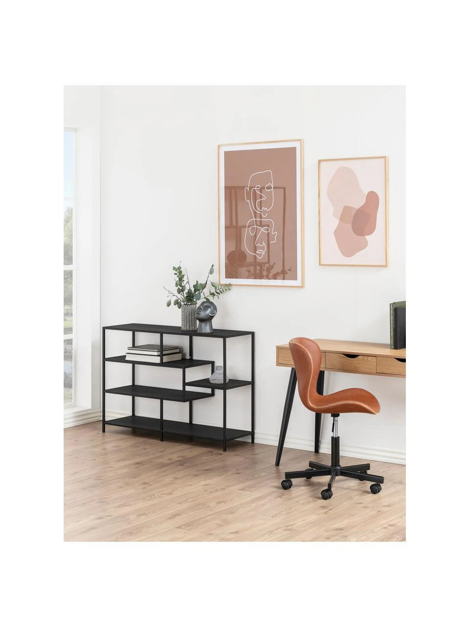 Standregal Seaford aus Holz und Metall, B 114 x H 78 cm – Bild 2