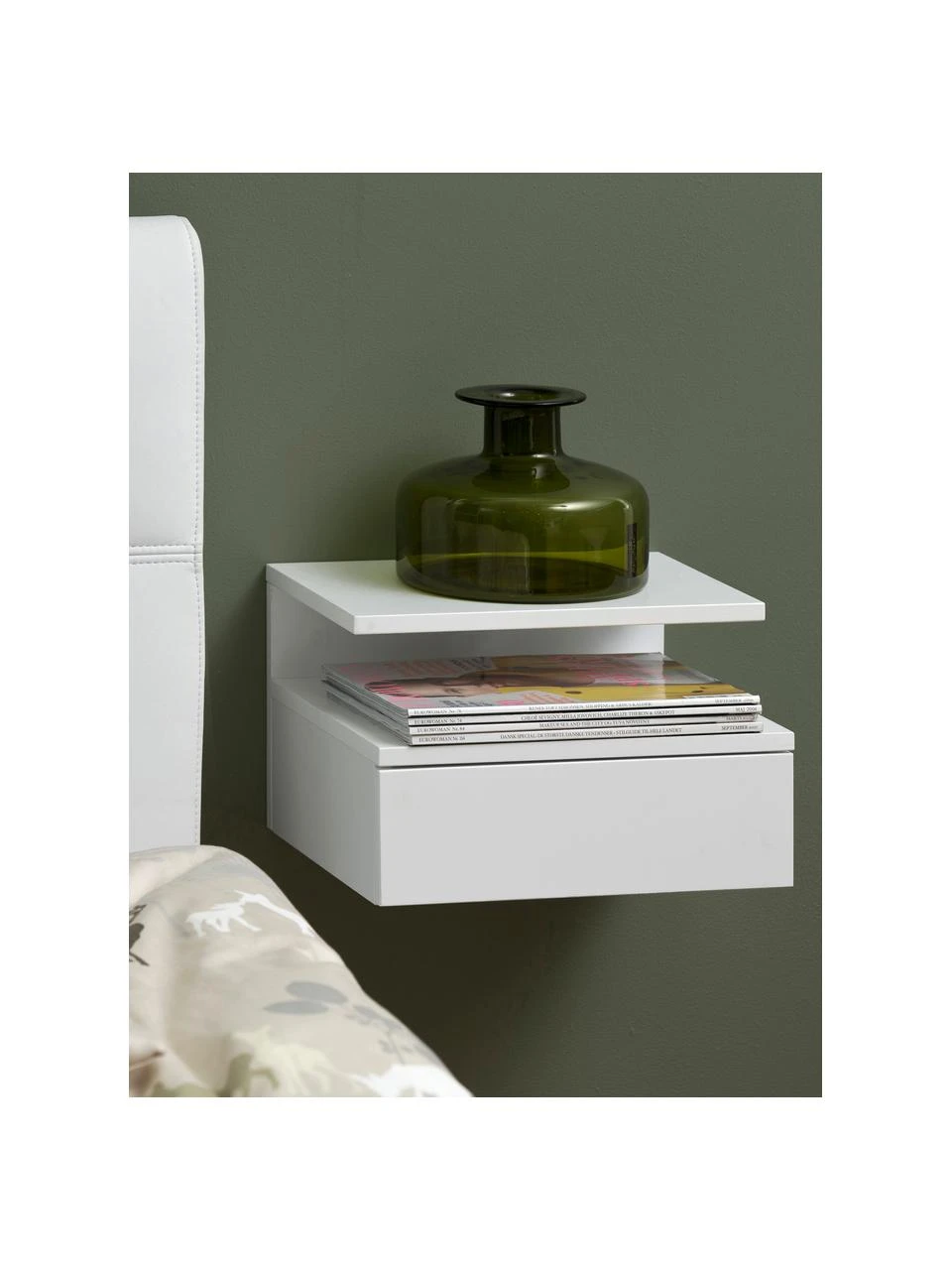 Wand-Nachttisch Ashlan mit Schublade, B 35 x H 23 cm – Bild 2